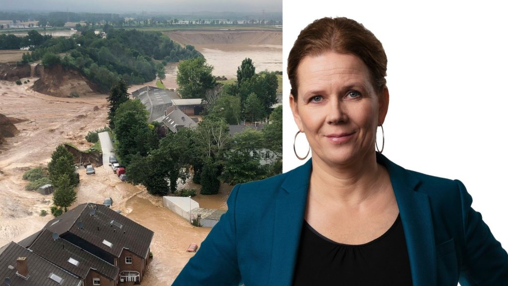 Översvämningar i Tyskland och Ekots klimatkorrespondent Marie-Louise Kristola.