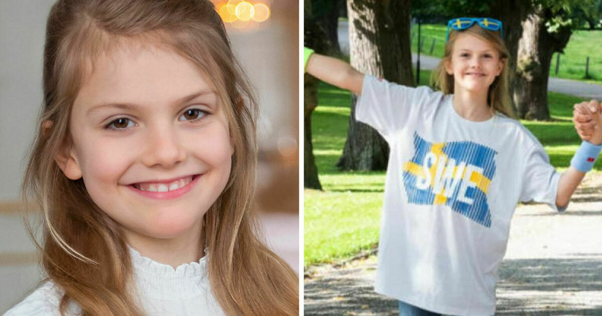   La principessa Estelle esulta sugli spalti dopo il gol della Svezia |  signora svedese

