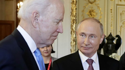 Joe Biden e Vladimir Putin prima del vertice di Ginevra di giugno.