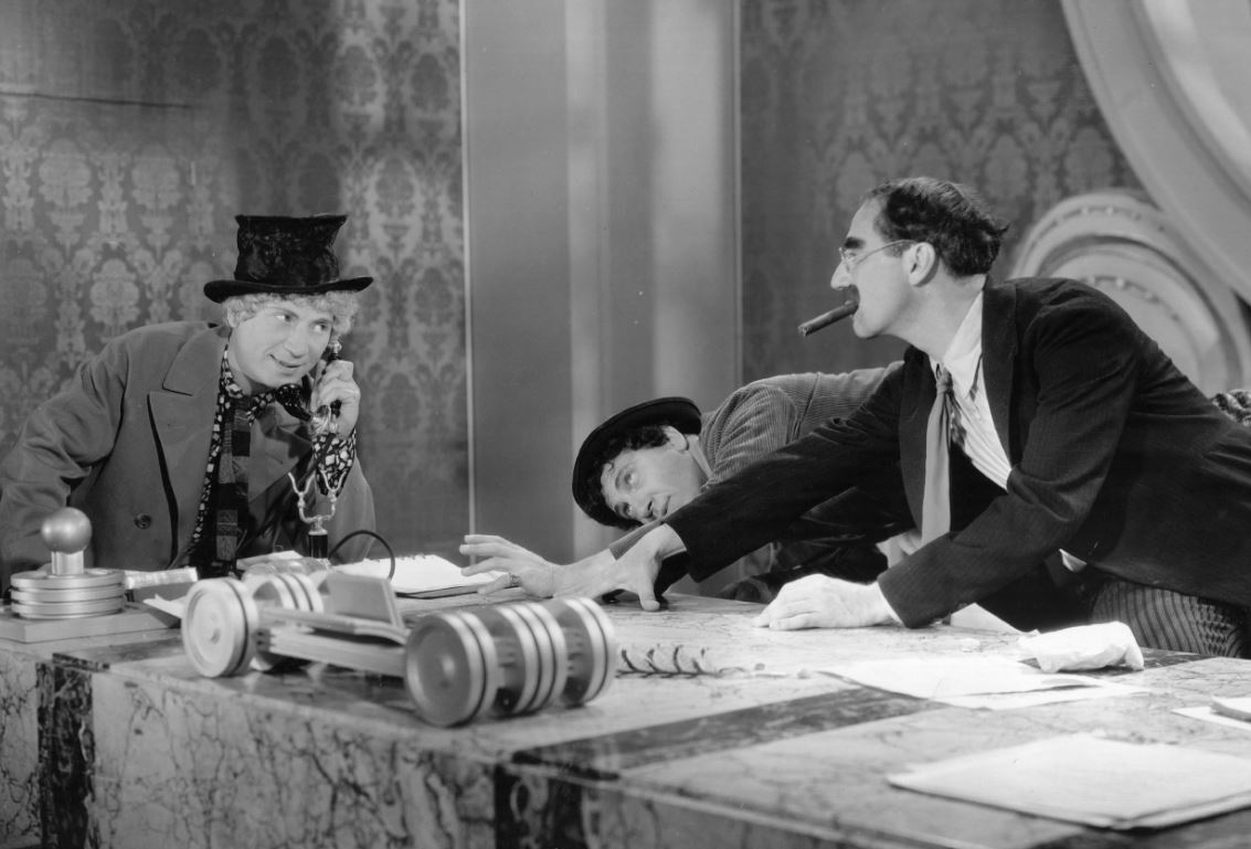 Harpo, Chico e Groucho Marx in zuppa d'anatra.  Foto: fondamentale