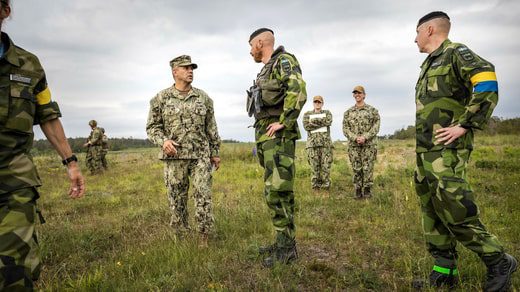 Le forze armate svedesi stanno attualmente conducendo esercitazioni TOPPS con i paesi della NATO.  Compresi gli Stati Uniti.
