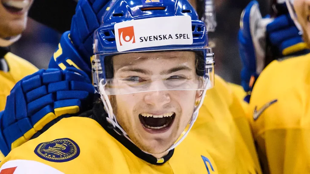 Erik Brännström corre con il club NHL