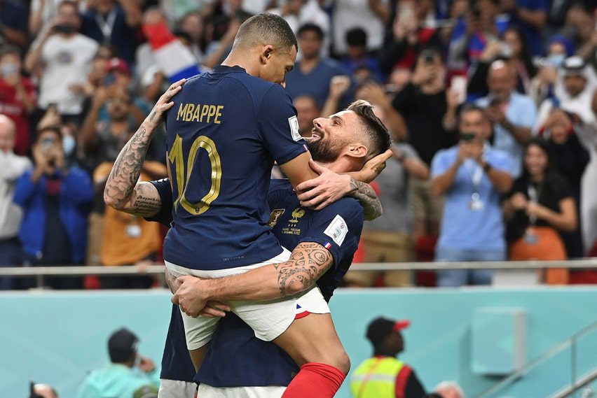 Molti hanno interpretato la celebrazione di Kylian Mbappe e Olivier Giroud come l'immagine di una Francia unita.