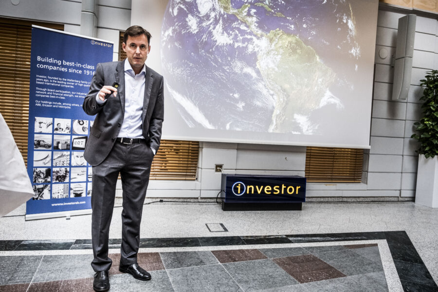 Johan Forssell, VD på Investor. Investor är ett av investmentbolagen som handlas till en substansrabatt just nu.