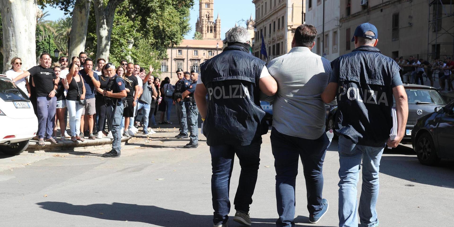 Una repressione contro i mafiosi a Palermo, nel sud Italia, nel 2019. Foto d'archivio.
