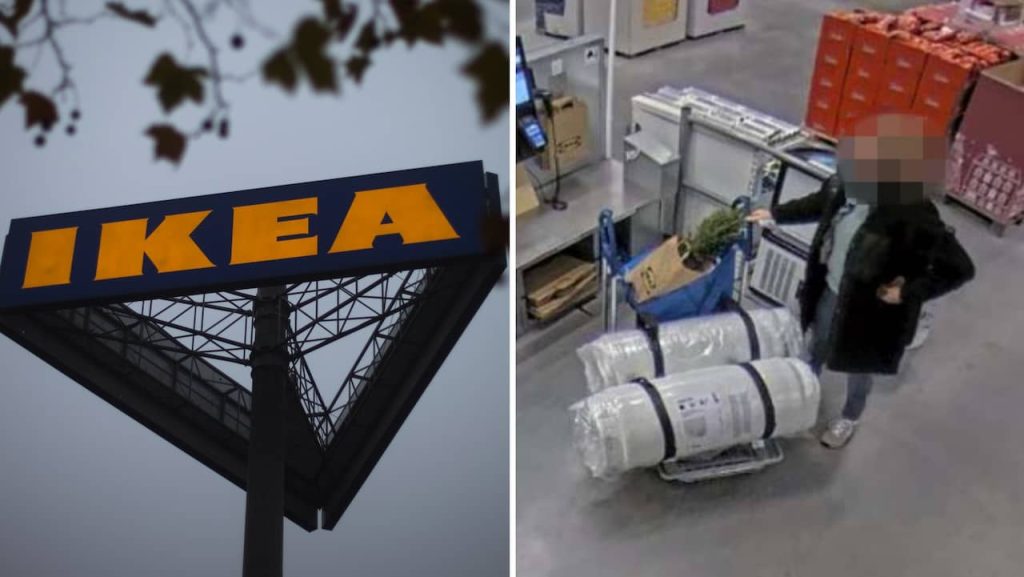 Una donna è stata colta in flagrante mentre rubava in un negozio IKEA