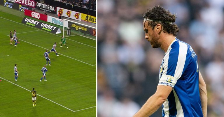 Calcio: autogol di Gustav Svensson mentre l'AIK vince la celebrazione del gol contro l'IFK Göteborg