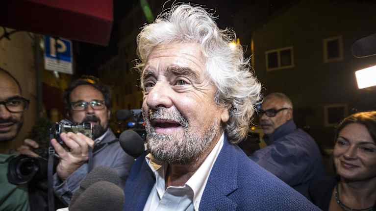 Beppe Grillo, leader del movimento populista italiano Cinque Stelle